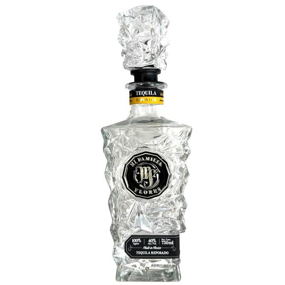 EMPTY Mi Familia Flores Tequila Reposado Bottle Clear Crystal Bar Man Cave Decor - Picture 1 of 11